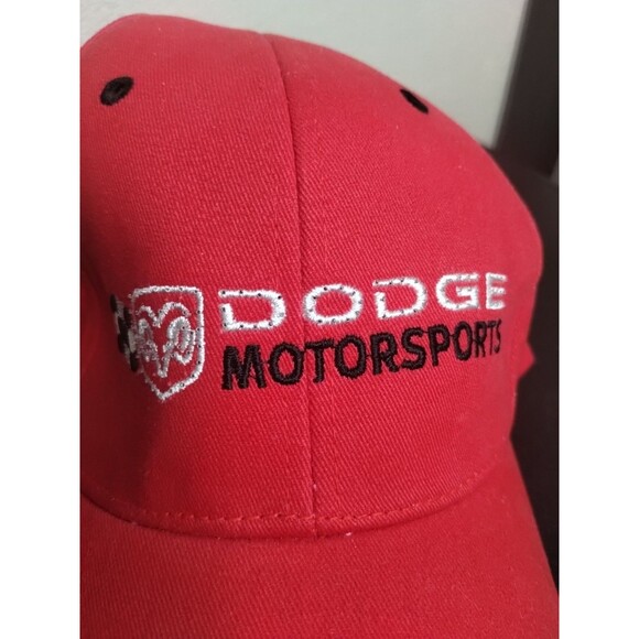 Dodge Motorsports Light Wear Strapback Hat Red Adjustable NASCAR - Picture 3 of 8